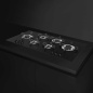 SMEG PVL6106CN GAS HOB DOLCE STIL NOVO BLACK CERAMIC GLASS 100 CM SMEG PVL6106CN GAS HOB DOLCE STIL NOVO BLACK CERAMIC GLASS 100 CM
