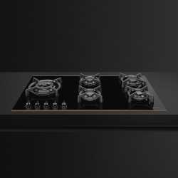 SMEG GASKOCHFELD PV695LCNR GLASKERAMIK SCHWARZ 90 CM DOLCE STIL NOVO