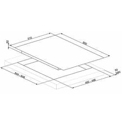 PIANO COTTURA A GAS SMEG PV695LCNR VETROCERAMICA