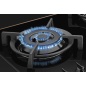 SMEG PV675CNR GAS HOB DOLCE STIL NOVO BLACK CERAMIC GLASS 75 CM