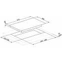 SMEG PV632CNR GAS HOB DOLCE STIL NOVO BLACK CERAMIC GLASS 38 CM