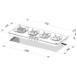 TABLE DE CUISSON LOFRA VEGA 112 VERRE NOIR  - 112 CM
