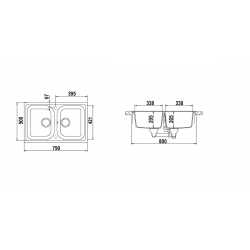 SCHOCK KITCHEN SINK LITHOS N200S CRISTALITE BLACK
