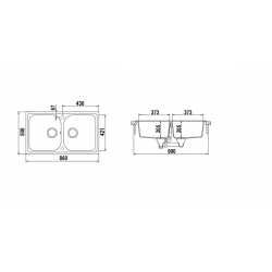 SCHOCK KITCHEN SINK LITHOS N200 CRISTALITE ASPHALT