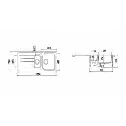 SCHOCK KITCHEN SINK LITHOS D150 ASPHALT
