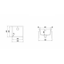 SCHOCK BROOKLYN N100 KITCHEN SINK ASPHALT