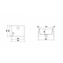 SCHOCK BROOKLYN N100L KITCHEN SINK BLACK