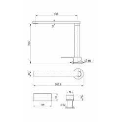 SCHOCK AQUALIFT UNDERWINDOW SINGLE LEVER KITCHEN SINK MIXER TAP BRUSHED STAINLESS STEEL