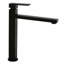 SCHOCK NEW AQUASKY GRIFO MONOCOMANDO PARA FREGADERO CAÑO HORIZONTAL NEGRO PURO