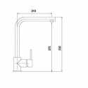 SCHOCK AQUAVIVA GRIFO MONOCOMANDO PARA FREGADERO CAÑO HORIZONTAL EXTRAÍBLE CROMO Y TÓRTOLA