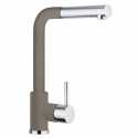 SCHOCK AQUAVIVA GRIFO MONOCOMANDO PARA FREGADERO CAÑO HORIZONTAL EXTRAÍBLE CROMO Y TÓRTOLA