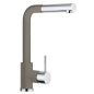SCHOCK AQUAVIVA GRIFO MONOCOMANDO PARA FREGADERO CAÑO HORIZONTAL EXTRAÍBLE CROMO Y TÓRTOLA