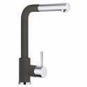SCHOCK AQUAVIVA ROBINET MITIGEUR MONOCOMMANDE AVEC DOUCHETTE EXTRACTIBLE CHROME ET ASPHALT