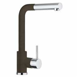 SCHOCK AQUAVIVA GRIFO MONOCOMANDO PARA FREGADERO CAÑO HORIZONTAL EXTRAÍBLE CROMO Y BRONCE