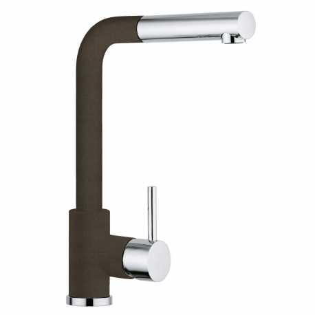 SCHOCK AQUAVIVA GRIFO MONOCOMANDO PARA FREGADERO CAÑO HORIZONTAL EXTRAÍBLE CROMO Y BRONCE