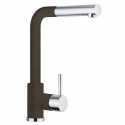 SCHOCK AQUAVIVA GRIFO MONOCOMANDO PARA FREGADERO CAÑO HORIZONTAL EXTRAÍBLE CROMO Y BRONCE