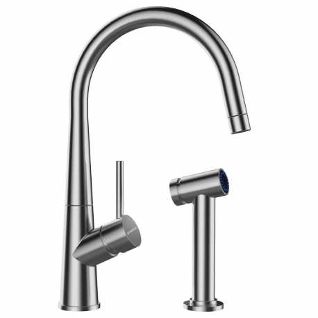 SCHOCK CONOS PRO MISCELATORE MONOCOMANDO CON DOCCETTA SEPARATA ACCIAIO INOX SCHOCK CONOS PRO MISCELATORE MONOCOMANDO CON DOCCETTA SEPARATA ACCIAIO INOX