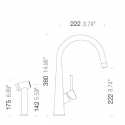 SCHOCK CONOS PRO SINGLE LEVER KITCHEN SINK MIXER TAP WITH SEPARATED SHOWER STAINLESS STEEL