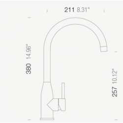 SCHOCK KAVUS GRIFO MONOCOMANDO PARA FREGADERO CAÑO ALTO ACERO INOX