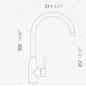 SCHOCK KAVUS GRIFO MONOCOMANDO PARA FREGADERO CAÑO ALTO ACERO INOX