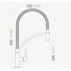 SCHOCK MERA GRIFO MONOCOMANDO PARA FREGADERO CAÑO ALTO CROMO