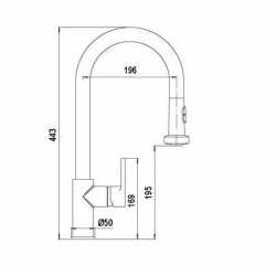 SCHOCK AQUAALTO ROBINET MITIGEUR MONOCOMMANDE AVEC DOUCHETTE EXTRACTIBLE PUR GRIS