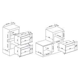 HORNO COMPACTO COMBINADO VAPOR SMEG SF4104VCS SILVER