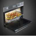 HORNO COMPACTO COMBINADO VAPOR SMEG SF4102VCS CRISTAL SILVER