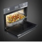 HORNO COMPACTO COMBINADO VAPOR SMEG SF4102VCS CRISTAL SILVER