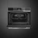 SMEG COMPACT COMBI MICROWAVE OVEN SF4104MCN BLACK