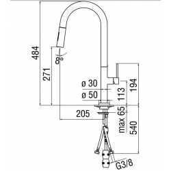 NOBILI POP GOOSE NECK SINGLE LEVER SINK MIXER TAP CHROME