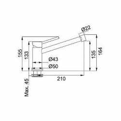 FRANKE STUDIO ROBINET MITIGEUR MONOCOMMANDE CHROME