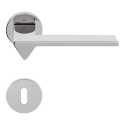 COLOMBO DESIGN DOOR HANDLES PAIR AMA SERIES ON ROSE MADE IN ITALY