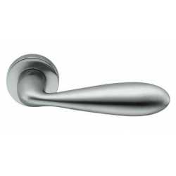 COLOMBO DESIGN DOOR HANDLES PAIR LARA SERIES ON ROSE MADE IN ITALY