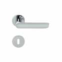 COLOMBO DESIGN DOOR HANDLES PAIR LUND SERIES ON ROSE MADE IN ITALY