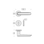 POIGNÉES DE PORTES COLOMBO DESIGN LUND SUR ROSACE MADE IN ITALY