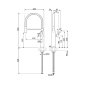 SMEG MDF50WH SPÜLTISCHMISCHER MIT VERSTELLBARER WEIß