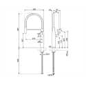 SMEG MDF50BL SPÜLTISCHMISCHER MIT VERSTELLBARER SCHWARZ