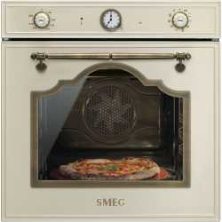 SMEG SFP750POPZ ELECTRIC MULTIFUNCTION PYROLITIC PIZZA OVEN CREAM CORTINA DESIGN 60 CM