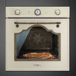 SMEG SFP67C1TPO (EX SFP750POPZ) ELECTRIC MULTIFUNCTION PYROLITIC PIZZA OVEN CREAM CORTINA DESIGN 60 CM