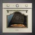 SMEG SFP67C1TPO (EX SFP750POPZ) PYROLISE MULTIFUNKTION EINBAUBACKOFEN PIZZA CREME DESIGNLINIE CORTINA 60 CM