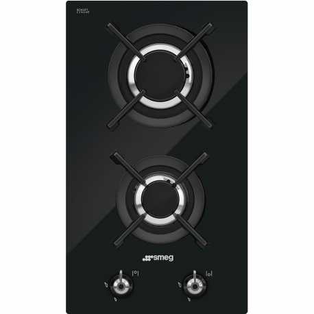 SMEG CLASSIC PV332CN GAS HOB BLACK CERAMIC GLASS 30 CM SMEG CLASSIC PV332CN GAS HOB BLACK CERAMIC GLASS 30 CM