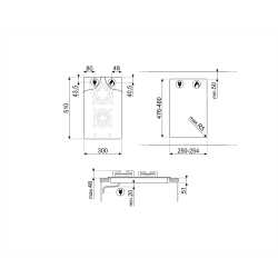PIANO COTTURA A GAS SMEG PV332CN VETROCERAMICA