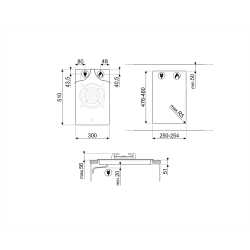 ENCIMERA DE COCCIÓN SMEG PV331CN CRISTAL NEGRO 30 CM