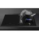 SMEG CLASSIC PV331CN GAS HOB BLACK CERAMIC GLASS 30 CM