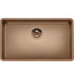 SMEG VSTR71CUX MIRA UNDERMOUNTED KITCHEN SINK SINGLE BOWL BRUSHED STAINLESS STEEL COPPER