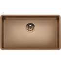 SMEG VSTR71CUX MIRA UNDERMOUNTED KITCHEN SINK SINGLE BOWL BRUSHED STAINLESS STEEL COPPER