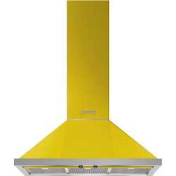 CAMPANA A PARED SMEG KPF9YW AMARILLO ESTETICA PORTOFINO 90 CM