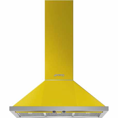 SMEG WALL MOUNTED CHIMNEY HOOD KPF9YW YELLOW AESTHETIC PORTOFINO 90 CM