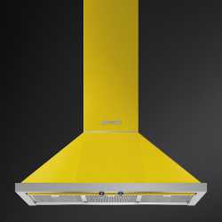 CAMPANA A PARED SMEG KPF9YW AMARILLO ESTETICA PORTOFINO 90 CM